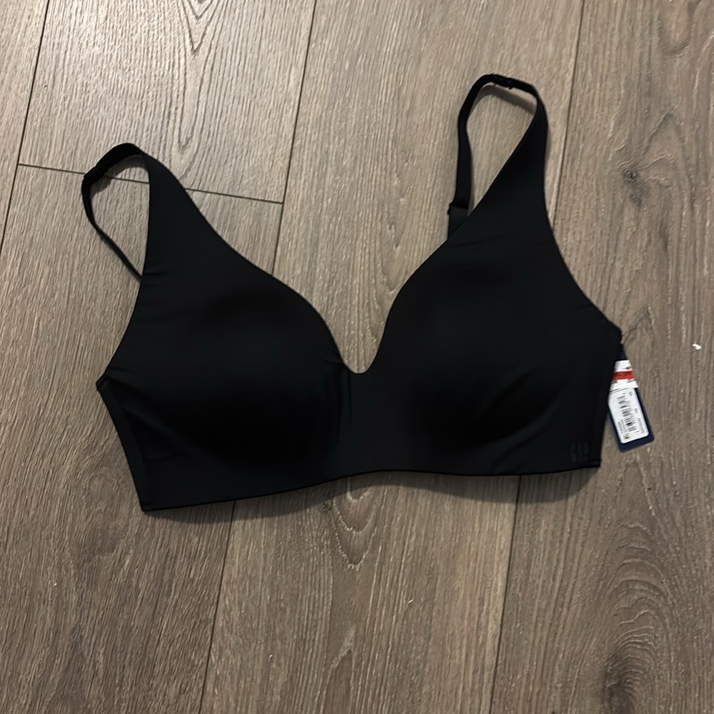 GapBody Women's Everyday Essentials Wireless Bra Black Size 34D - Picture 2 of 3